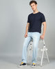Shein Full Length Mid Wash Fixed Waist Jeans